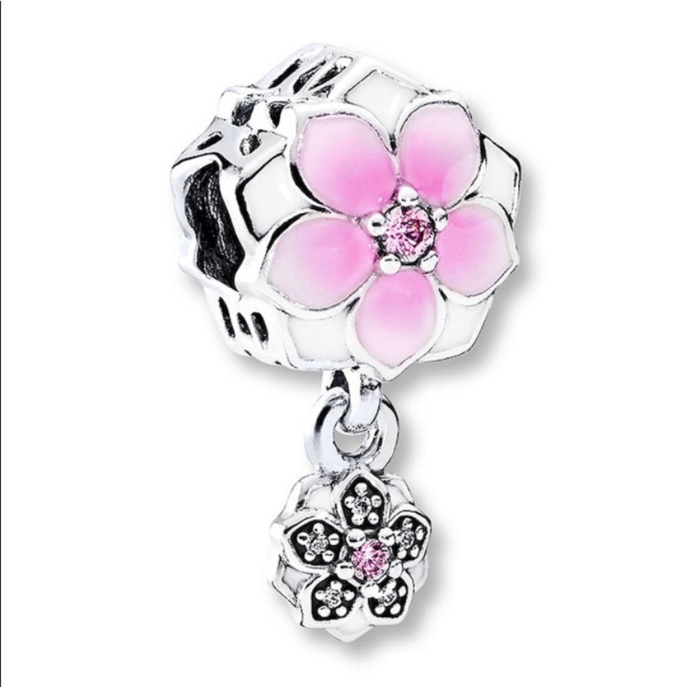 ❤️ Pandora Dangle Charm Magnolia Bloom